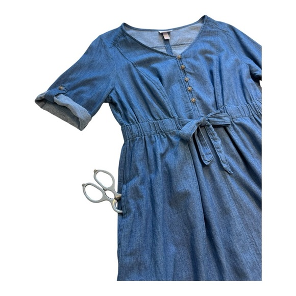 Isabel Maternity Denim Dress - Size Medium - Picture 7 of 14